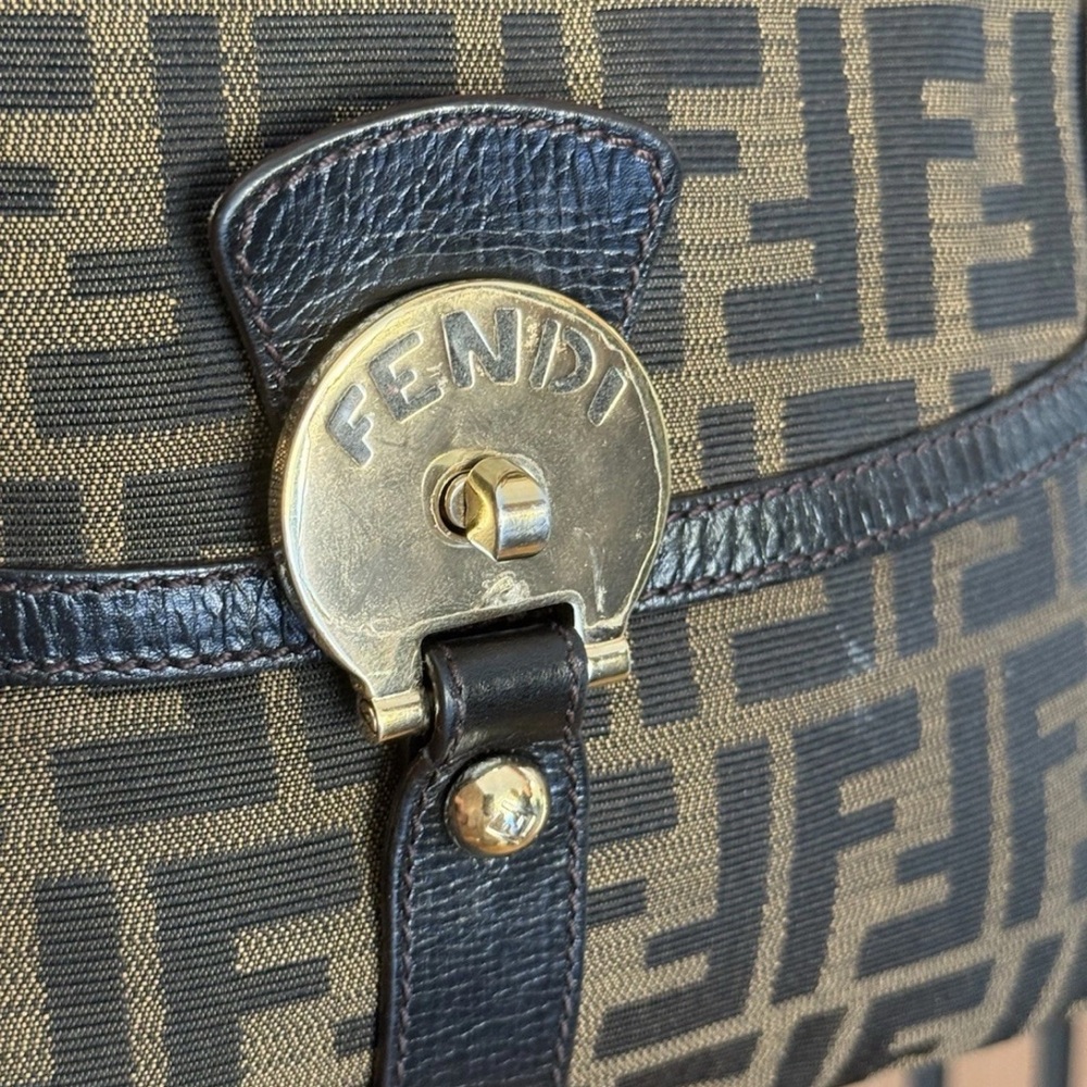 Fendi Chef Zip Crossbody Bag Zucca Canvas - Picture 3 of 11